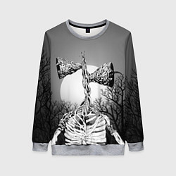 Свитшот женский СИРЕНОГОЛОВЫЙ, цвет: 3D-меланж