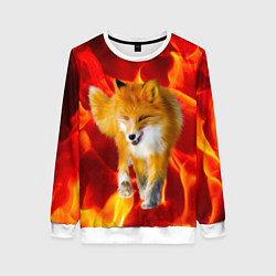 Свитшот женский Fire Fox, цвет: 3D-белый