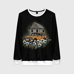 Свитшот женский Истребитель дачников, цвет: 3D-белый