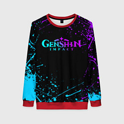 Женский свитшот GENSHIN IMPACT NEON LOGO