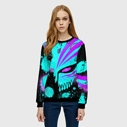 Свитшот женский БЛИЧ МАСКА ПУСТОГО НЕОН, цвет: 3D-черный — фото 2