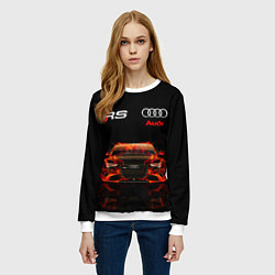Свитшот женский AUDI RS 5 FIRE АУДИ РС 5, цвет: 3D-белый — фото 2