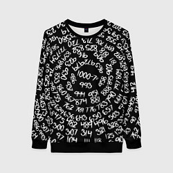 Свитшот женский 1000-7, цвет: 3D-черный