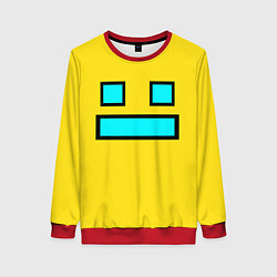 Свитшот женский Geometry Dash: Smile, цвет: 3D-красный