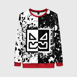 Свитшот женский Geometry Dash: Black, цвет: 3D-красный