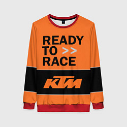 Свитшот женский KTM READY TO RACE Z, цвет: 3D-красный