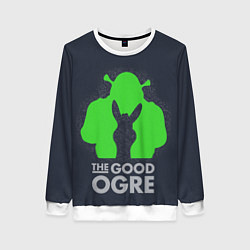 Свитшот женский Shrek: Im good ogre, цвет: 3D-белый