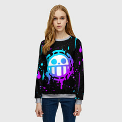 Свитшот женский ONE PIECE ВАН ПИС НЕОН, цвет: 3D-меланж — фото 2