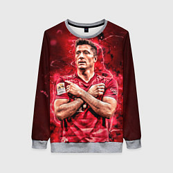 Свитшот женский Левандовски Lewandowski 9, цвет: 3D-меланж