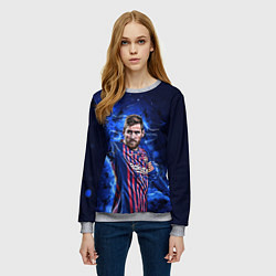 Свитшот женский Lionel Messi Barcelona 10, цвет: 3D-меланж — фото 2
