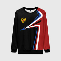 Свитшот женский РОССИЯ RUSSIA UNIFORM, цвет: 3D-черный