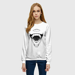 Свитшот женский Sukunas Laugh, цвет: 3D-белый — фото 2