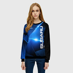 Свитшот женский Subaru, цвет: 3D-черный — фото 2