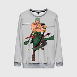 Свитшот женский Арт Ророноа Зоро, One Piece, цвет: 3D-меланж