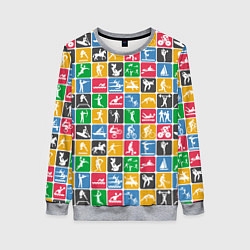 Свитшот женский СПОРТ, цвет: 3D-меланж