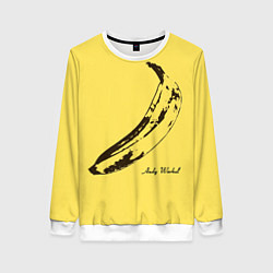 Свитшот женский Энди Уорхол - Банан, цвет: 3D-белый