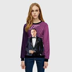 Свитшот женский Агент 007 Джеймс Бонд, цвет: 3D-черный — фото 2