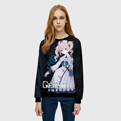 Свитшот женский Барбара Genshin Impact, цвет: 3D-черный — фото 2