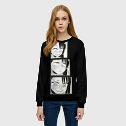 Свитшот женский Нагаторо Nagatoro, цвет: 3D-черный — фото 2