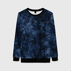 Женский свитшот Темно-синяя текстура камня