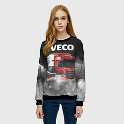 Свитшот женский Iveco truck, цвет: 3D-черный — фото 2