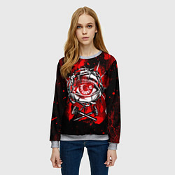 Свитшот женский АлисА глаз в колючей проволоке, цвет: 3D-меланж — фото 2