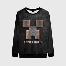 Свитшот женский MINECRAFT TEXTURE IRON, цвет: 3D-черный