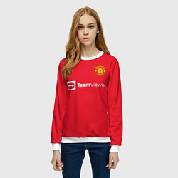 Свитшот женский Роналду Манчестер Юнайтед, цвет: 3D-белый — фото 2