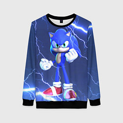 Свитшот женский SONIC СОНИК СИНИЙ ЁЖ Z, цвет: 3D-черный