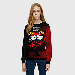 Свитшот женский Черная метка АлисА, цвет: 3D-черный — фото 2