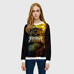 Свитшот женский Scream Aim Fire - Bullet For My Valentine, цвет: 3D-белый — фото 2