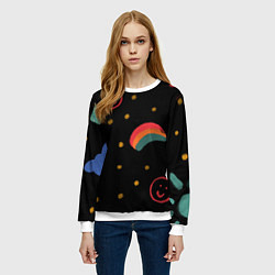 Свитшот женский Красочное детство, цвет: 3D-белый — фото 2