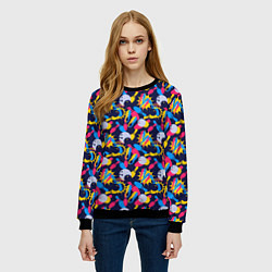 Свитшот женский Боулинг, цвет: 3D-черный — фото 2
