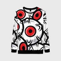Женский свитшот ГЛАЗА ЗЛОДЕЯ RED EYES