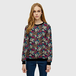 Свитшот женский Тату, цвет: 3D-черный — фото 2