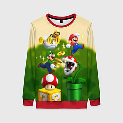 Свитшот женский Mario Coins, цвет: 3D-красный