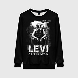 Свитшот женский LEVI ACKERMAN Attack on Titan, цвет: 3D-черный