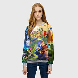 Свитшот женский CLASH OF CLANS БИТВА КЛАНОВ, цвет: 3D-меланж — фото 2