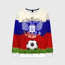 Свитшот женский Российский футбол, цвет: 3D-белый