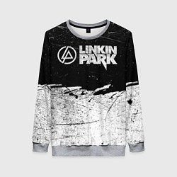 Женский свитшот Линкин Парк Лого Рок ЧБ Linkin Park Rock