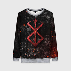 Свитшот женский BERSERK LOGO GRUNGE RED, цвет: 3D-меланж