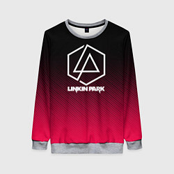 Свитшот женский LINKIN PARK LOGO CARBON, цвет: 3D-меланж