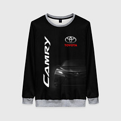 Свитшот женский Черная Тойота Камри, цвет: 3D-меланж