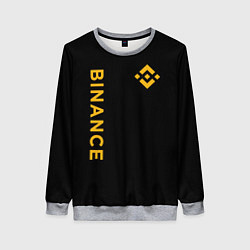 Свитшот женский БИНАНС ЛОГО КАРБОН BINANCE LOGO, цвет: 3D-меланж