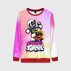 Свитшот женский Skid and Pump Friday Night Funkin, цвет: 3D-красный