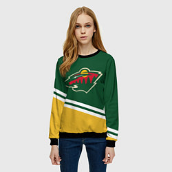 Свитшот женский Minnesota Wild NHL, цвет: 3D-черный — фото 2