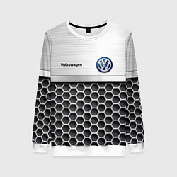 Свитшот женский Volkswagen Стальная решетка, цвет: 3D-белый