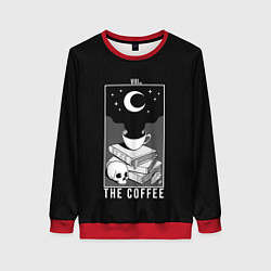 Свитшот женский The Coffee Occult, цвет: 3D-красный