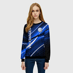 Свитшот женский VOLKSWAGEN LOGO SPORT, цвет: 3D-черный — фото 2