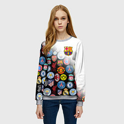 Свитшот женский FC BARCELONA LOGOBOMBING, цвет: 3D-меланж — фото 2